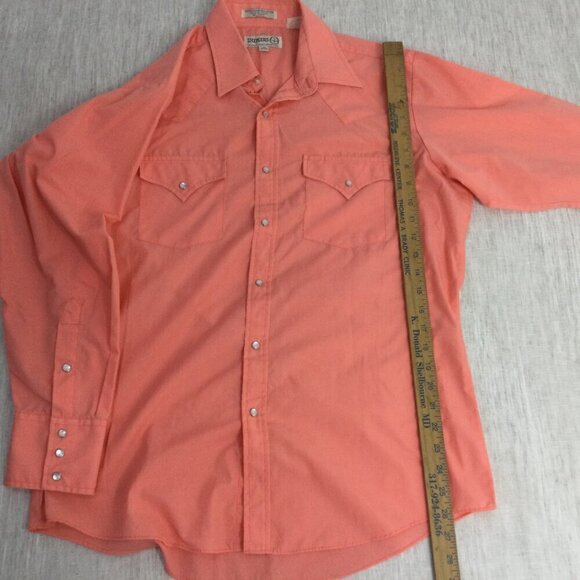 Shelpers Women's‎ Salmon pink long sleeve button down shirt, Size XL - Picture 5 of 9